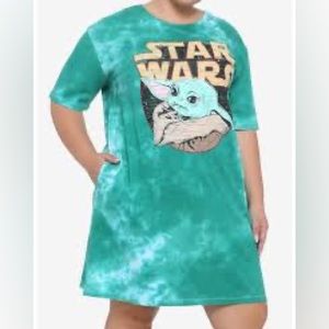 Disney Her Universe Star Wars Grogu Tshirt Dress with pockets plus size 2x